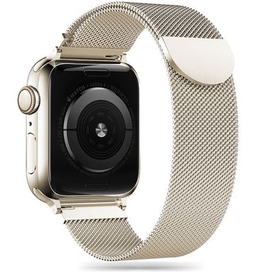 Uhrenarmband Tech-Protect MilaneseBand Apple Watch 42/44/45/49 mm Edelstahl Beige