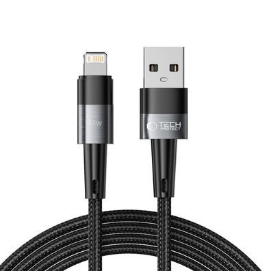 USB-Kabel Tech-Protect UltraBoost USB-A auf Lightning 2 m 12 W Nylon grau