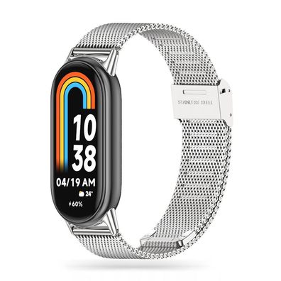 Armband Tech-Protect MilaneseBand für Xiaomi Smart Band 8 / 8 NFC Edelstahl Silber