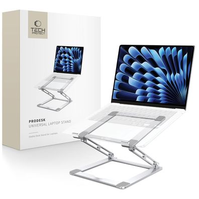 Laptopständer Tech-Protect ULS400 Aluminium klappbar bis 17 Zoll Silber