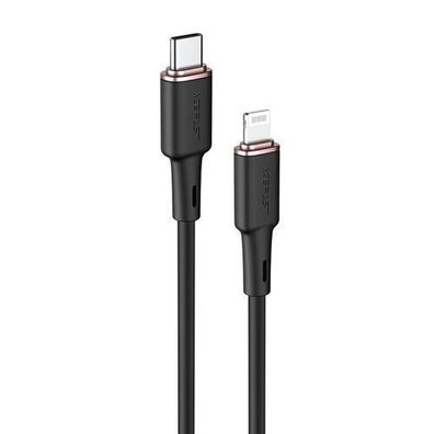 Acefast MFI USB-C auf Lightning Kabel, 1,2m, 30W, 3A, Schwarz (C2-01)