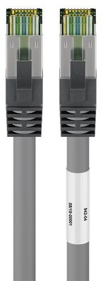 goobay RJ45 CAT 6A 500 MHz Patchkabel mit CAT 8.1 S/FTP Rohkabel mit halogenfreiem Ka