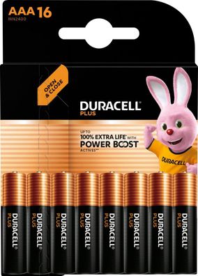 Duracell Plus Alkaline Micro AAA LR03 1.5 V (16er Blister)