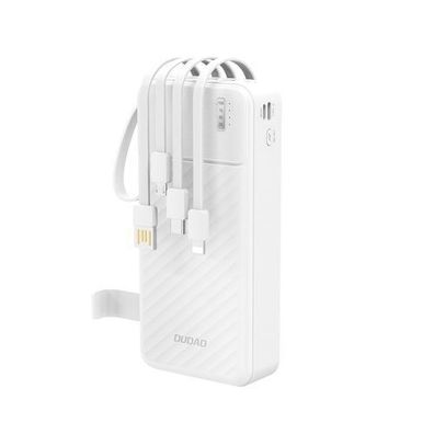 K11 Pro 20000mAh Powerbank mit integrierten Kabeln - Weiß