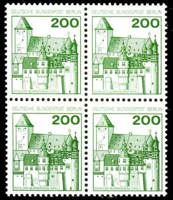 BERLIN DS BURGEN u. Schlösser Nr 540 postfrisch Viererb S059CFA