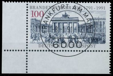 BRD BUND 1991 Nr 1492 zentrisch gestempelt ECKE-ULI X575B3A