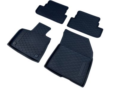 Original Opel Gummimatten Grandland Hybrid Gummi Fußmatten schwarz mit Logo Set