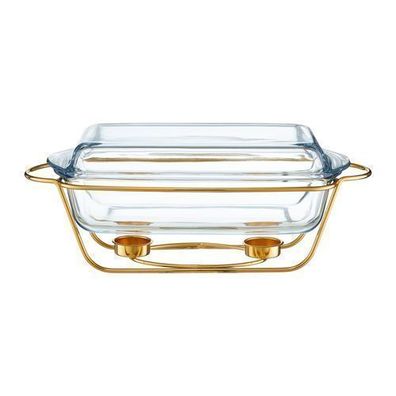 Speisewärmer mit Glaseinsatz Saule 3,9 L gold Ambition