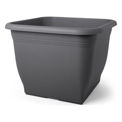 GEDA Pflanztopf Quadrat Anthrazit 23 x 23 cm - Kunststoff