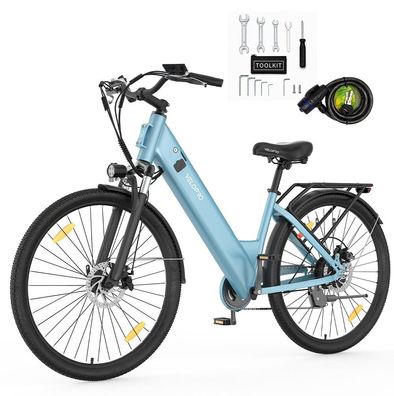 C1 27,5"Elektrofahrrad für Erwachsene,36V 250W Motor,13Ah Batterie, edergabel,7-Gang
