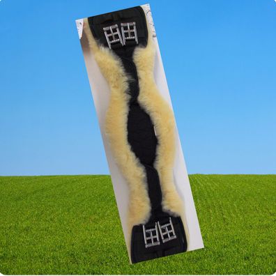 Mattes Lammfell Kurzgurt 65 cm, anatomisch, elastisch, natur