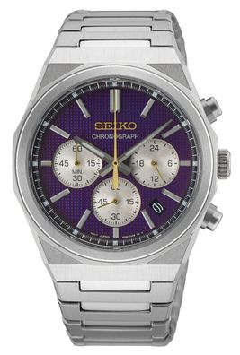 Seiko Chronograph Herren Uhr Quarz HGK003P1 Limited Edition Dunkelviolett