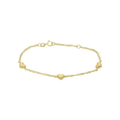 Kinderarmband Herz Silber 925 goldplattiert JuwelmaLux JL48-03-0177 Made in Germany