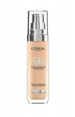 L'Oreal Paris True Match Flüssiges Make-up, 3D-3W Warm Unterton, 30 ml