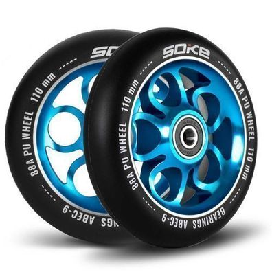 Rollerräder 110 mm blau 2 Stück