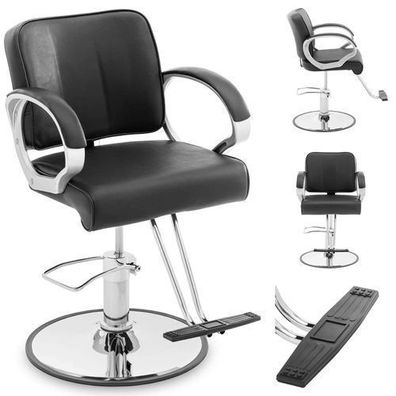 Physa HOVE Friseur- und Kosmetikstuhl mit Fußstütze - schwarz
