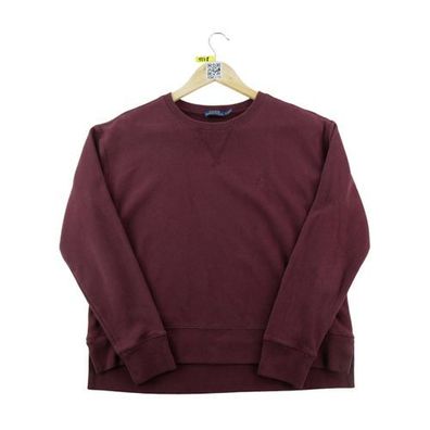 Damen Sweatshirt mit Pony Stickerei und Rundhals Größe S #QWE1778