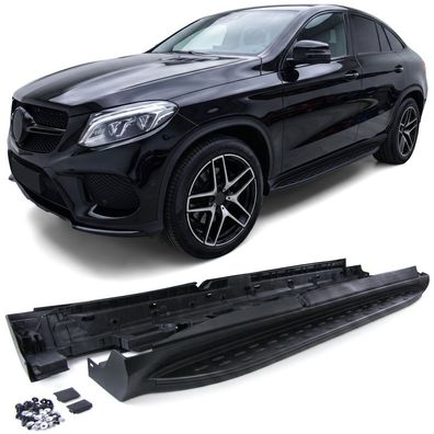 Alu Trittbretter Schweller OE Style Schwarz mit ABE für Mercedes GLE C292 15-19