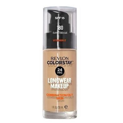 Revlon ColorStay SPF15 Foundation für Misch- und fettige Haut 180 Sand Beige, 30