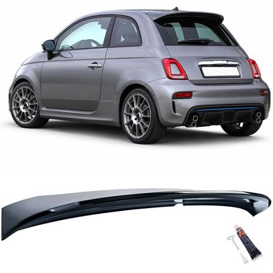Dach Heckspoiler Sport Schwarz Glanz passt für Fiat 500 Typ 312 2007-2024