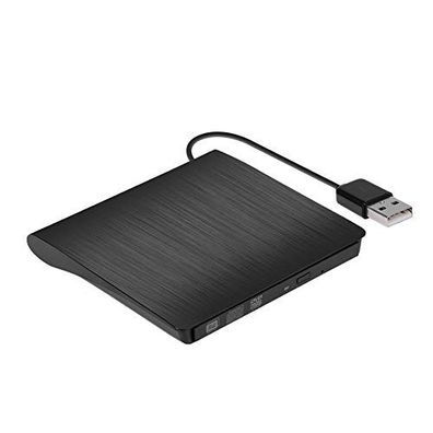 Externes USB-DVD-Laufwerk zum Lesen und Brennen von CDs und DVDs, Schwarz