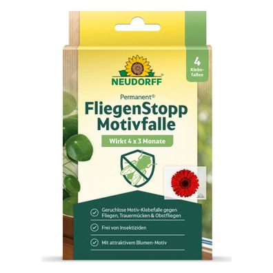 NEUDORFF® Permanent® FliegenStopp Motivfalle - 4 Stück