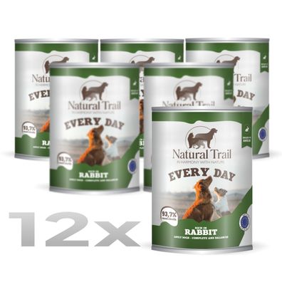 12 * Natural TRAIL EVERY DAY Hund 800 g Kaninchen