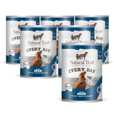 6 * Natural TRAIL EVERY DAY Hund 800 g Hirsch