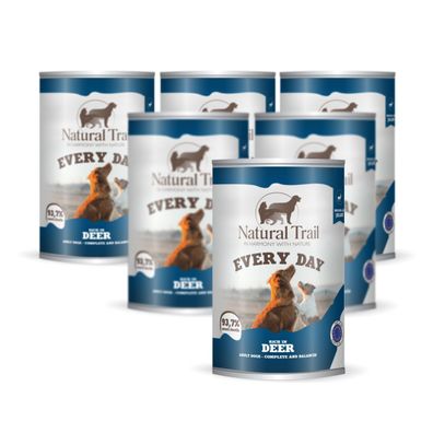 6 * Natural TRAIL EVERY DAY Hund 400 g Hirsch