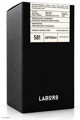 LABOR8 Gevurah 581 Parfum 100 ml Unisex Nischenduft Neu OVP