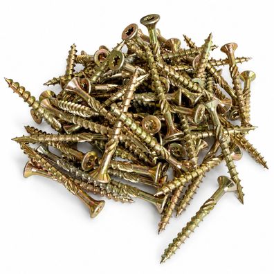 Holzbauschrauben gelb verzinkt Torx Senkkopf, 1 kg inkl. Bit