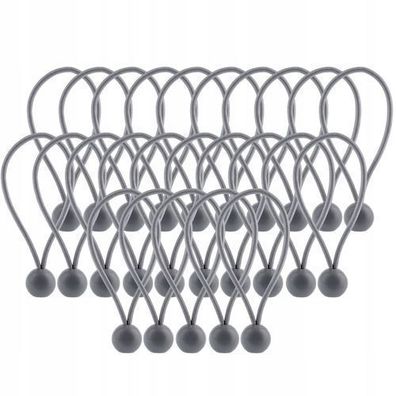 KADAX Planenhalter mit Kugeln, Planenspanner, Grau, 25 Stück