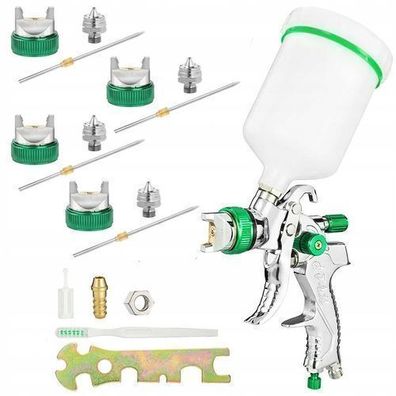 Rosfix Lackierpistole HVLP – 4 Düsen 1,4–2,5 mm | 600 ml, 1/4", 3–4 bar