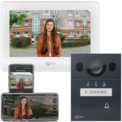 Goliath-Intercom Basic Line Unterputz Full HD Video Türsprechanlage 1 FAM