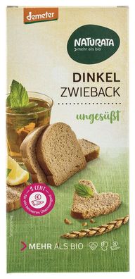 3x Naturata Dinkel-Zwieback, ungesüßt 150g
