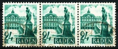 FZ BADEN 2. Ausgabe Spezialisiert Nr 22 gestempelt 3ER S X60621A