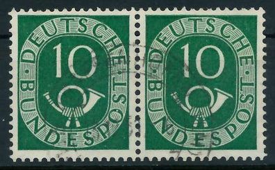 BRD DS Posthorn Nr 128 gestempelt WAAGR PAAR X82F0D6