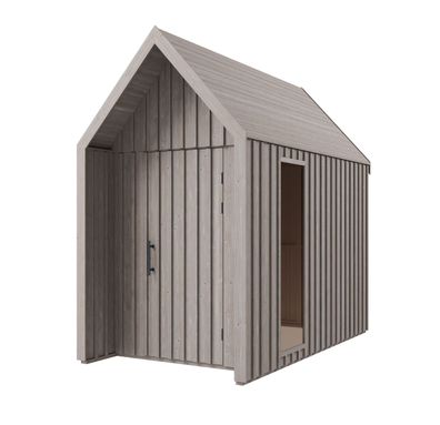 Steiner Shopping Gartenhütte im skandinavischen Style | 1 Fenster | Grau-Braun |