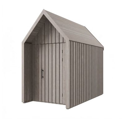 Geräteschuppen | Grau-Braun | Außenmaße: 162,4 x 285,7 cm | Grundfläche: 4,64 m²