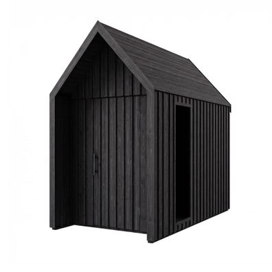 Gartenhütte / Gartenhaus |1 Fenster aus Sicherheitsglas | Schwarz | Grundfläche: