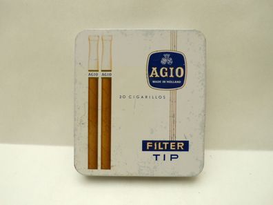 Vintage Agio Holland 20 Cigarillos leer Filter Tip Made in Holland
