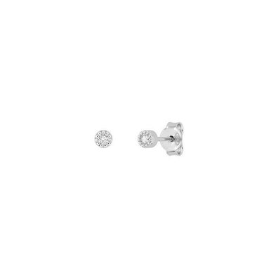 Ohrstecker - Silber rhodiniert - Lab-Grown-Diamant