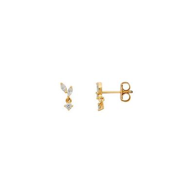 Ohrstecker - Gelbgold 375 9K - Mariposa - Zirkonia