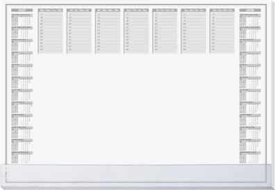 SIGEL H7366 Papier-Schreibtischunterlage DIN A2 Kalender 2027-2028 Schutzleiste