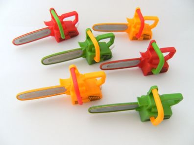 1Set Motorsägen, 6 Stück Mitgebsel Kindergeburtstag Verlosung Tombola Spielzeug