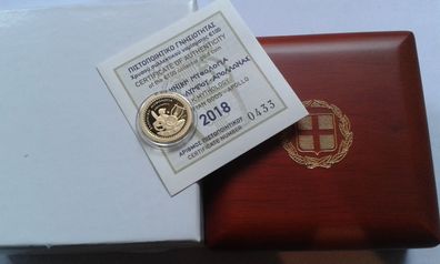 Original 100 euro 20218 Griechenland Apollon Gold 3,89Gold 9999er - 1200 Ex
