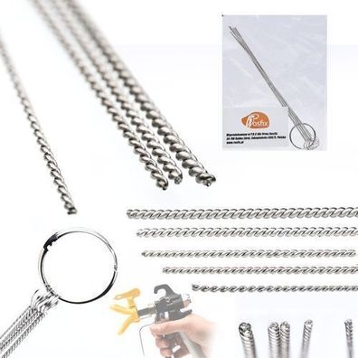 Rosfix Reinigungsnadeln Set – 5 Metallbürsten | 0,5–1,4 mm für Spritzpistole