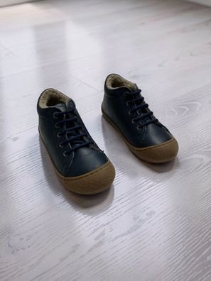 Naturino Coco Winter Sneaker Gr. 25 Leder gefüttert Dunkelblau NEU