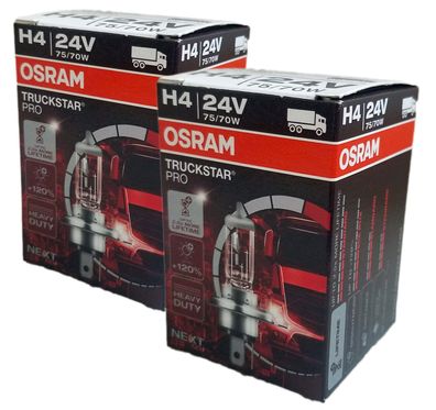 H4 24V 75/70W P43t Truckstar® PRO NEXT GEN + 120% 2st OSRAM 64196TSP