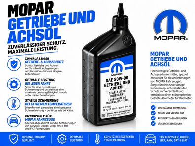 Achsöl & Getriebeöl 80W90 GL5 (Inhalt 946ml) Mopar